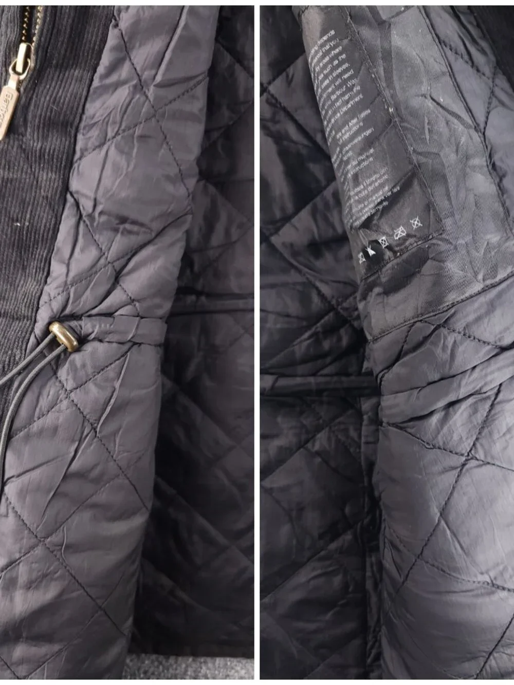 Barbour SURTEES International Medium Gray Insulated Winter Wax Jacket Men Biker